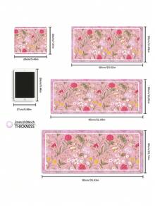 A Pink Flower Rubber Anti-Slip Gaming Mouse Pad For Desktop Computers/Laptops And Laptops, Available In Multiple Sizes - Pink - View 8