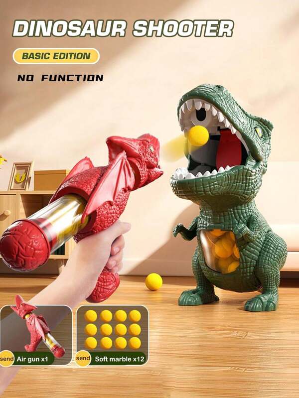 Pistola De Juguete De Tiro De Bala Suave De Dinosaurio Para Niños, Juego De Batalla Competitivo Interactivo Informal, Pistola De Juguete De Bala Suave De Aire Para Niños