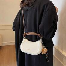 Women Shoulder Bags - 白配咖 單包無掛件 - 查看 5