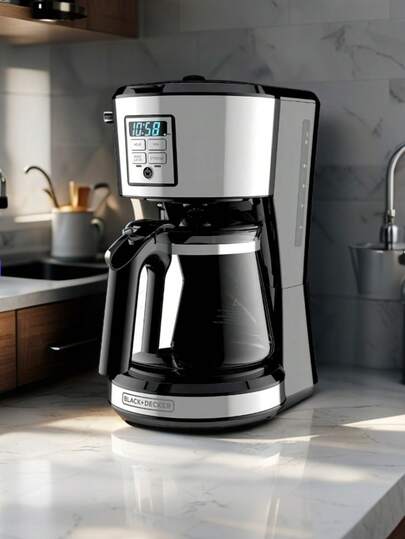  Cafetera Black+Decker CM1231S 12 Tazas | Programable, Filtro Permanente, Display Digital, Antigoteo