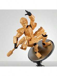 1pc Super Cool Black Monkey King Sun Wukong, Multi-Joint Creative Desktop Figurine, DIY Assembly Model Toy - Multicolor - View 5