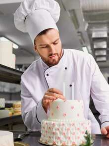 1/5/10pcs White Plastic Cake Dowel Rods, Hollow Cake Pillars, Round Wooden Sticks, Used For Multi-Tier Cake Building And Stacking - White - View 3