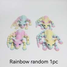 1 件 50 厘米/19.69 英寸 3D 打印巨型狮身人面像猫雕像，无毛猫家居装饰，逼真的仿真眼睛，全身可活动关节，彩虹系列猫装饰，节日装饰礼物，圣诞节，万圣节装饰，猫爱好者的完美礼物 - 彩色 - 查看 18