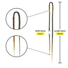 20 Double Ended Dreadlock Extensions 15 Strands 1B Honey Brown DE Synthetic Handmade Braiding Dread Extensions - DE-1BMaduCoklat - View 4