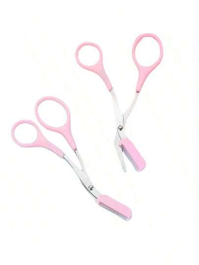 5/4/3/2/1 件升级版男女通用眉毛剪刀和梳子套装，更强韧、更锋利，新款辅助眉毛修剪剪刀，男女皆宜，完美的眉毛修剪工具，长度控制更好，家用美容小工具，带迷你梳子的剪刀