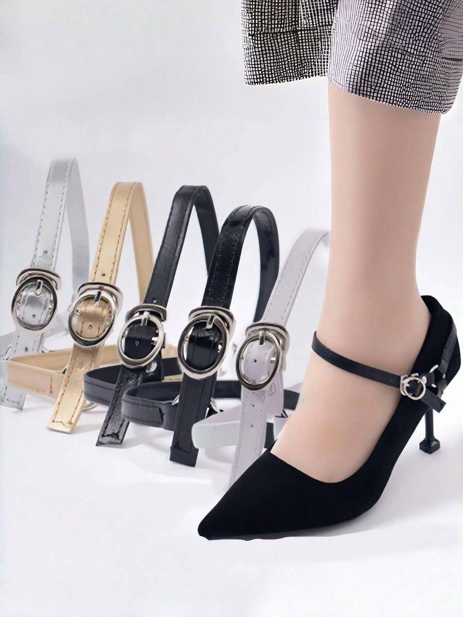 2 Cái/Cặp Dây Giày Gót Cao Chống Rơi Hình Tam Giác Cho Nữ Giày Cao Gót Khóa Giày Không Cần Lắp Đặt Thời Trang Và Thiết Thực - Nhiều màu - Xem 1