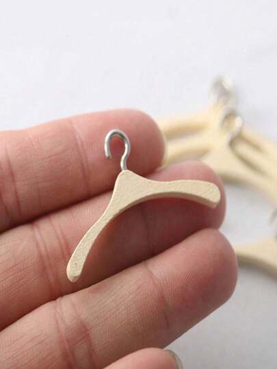 Set de 3/8/20 perchas de madera miniatura, soportes de percha de madera para ropa de muñeca, muebles de bolsillo, modelo de simulación de vida, accesorios de escena en miniatura para casa de muñecas