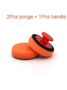 Set d'éponges de cirage et de polissage en polyuréthane multifonctionnel pour voiture, kit d'applicateur de cire de soin automobile manuel avec poignée, fournitures de nettoyage et d'entretien pour le lavage de voiture