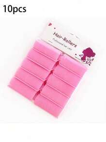 10 件粉色泡沫海绵卷发器 - 柔软、有弹性的睡眠卷发器，适合女士和女孩 - 便携式造型工具，适合所有发质、卷发器、返校、旅行度假必备品、女士发饰