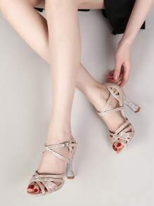 Ladies Tango Training Shoes Soft-Sole Jazz Sneakers Ballroom High Heel Dance Shoes With Rhinestones Latin Dance Shoes Cuban Heel 9cm