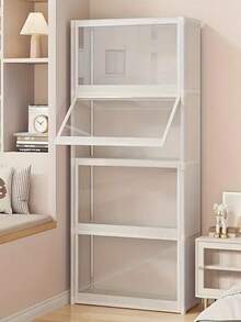 1黑色书架收纳架书柜置物架家用书籍收纳文件柜靠墙学生宿舍防尘书架带柜门多动能不防水实物偏白灰色普通大容量升级款（加宽）布艺组装收藏回购 - 彩色 - 查看 1