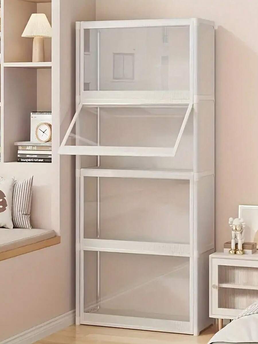 1黑色书架收纳架书柜置物架家用书籍收纳文件柜靠墙学生宿舍防尘书架带柜门多动能不防水实物偏白灰色普通大容量升级款（加宽）布艺组装收藏回购 - 彩色 - 查看 1