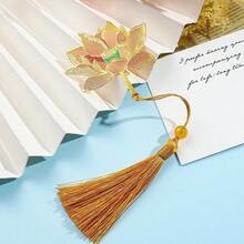 AHLGCAFT 1 件优雅枫叶书签带流苏，是送给家人和朋友的精致小礼物，学校用品，返校