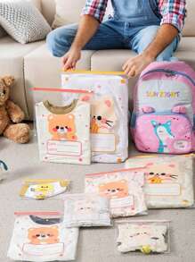 5/10 pezzi Buste di stoccaggio trasparenti per forniture fai-da-te, buste per imballaggio di spedizione, buste di plastica con cerniera opaca per mantenere puliti i vestiti, buste di plastica trasparenti per confezionare t-shirt, camicie, documenti, vestiti, buste di plastica sigillabili, riutilizzabili, borse per l'ospedale, borse da viaggio per articoli essenziali per la maternità, borse organizer per il risparmio di spazio, borse per scarpe, cosmetici e viaggi