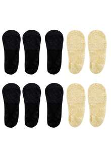 5 Pairs Women Socks Summer Thin Breathable Silicone Non-Slip Ladies Invisible Lace Boat Sock Transparent Fashion - Multicolor - View 6