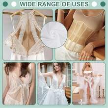 Party Decoration Mesh Tulle Drapes Backdrop Fabric Wedding Curtain Anti-Wrinkle Draping Curtain Cloth For Festive Scene Decoration - White - View 4