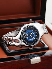 Y2K Men's Asymmetrical Vintage Fashion Quartz Watch, Suitable For Daily Life And Holiday Gifts - Multicolor - View 3