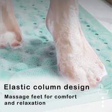 优质防滑淋浴和浴缸垫 - 厚橡胶浴垫，带排水孔和强力吸盘，防滑浴室地垫，适用于干湿表面，速干设计，带按摩纹理 - 非常适合水疗中心、健身房更衣室和豪华浴室（乔迁/情人节礼物）