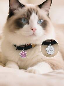 Ayotu Personalized Pet Dog ID Tags, Custom Pet Cat Name Tags, Custom Engraved Dog Name Tags, Cat ID Tags, Alloy Pendant Dog Collars, Cat Collars, Perfect Gift For Pets, Decorative, Engraved, Stylish, Colorful, Vintage, Cute, Simple, Adorable, Custom, Unique, Customized, Personalized Pets, Suitable For Anniversary, Birthday Gifts,Christmas Gift Supplies - Multicolor - View 4