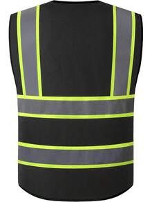 Reflective High Visibility Safety Vest Men Women With Pockets Zipper Front Meets ANSIISEA Standards