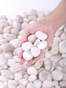 Pebles decorativos blancos adecuados para jardines y hogares - Piedra natural pulida de 2-3cm, adecuados como macetas de flores, jarrones, acuarios, peceras y decoraciones navideñas para interiores y exteriores. Muy adecuadoscomo piedra pavimentada para terrazas, balcones y jardines de patios.