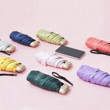 1pc Compact 5-Fold Umbrella, Ultralight Mini Umbrella, Capsule Umbrella, Fashion Fresh Design, UV Protection, Sun Umbrella, Pocket Umbrella