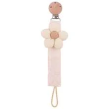 1pc Baby Pacifier Chain, Cartoon Flower Linen Pacifier Clip Strap, Creative Baby Teether Toy Lanyard - As Shown - View 9