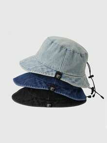 复古水洗牛仔渔夫帽，夏季百搭防晒帽，男女皆宜，可遮脸，可沙滩装