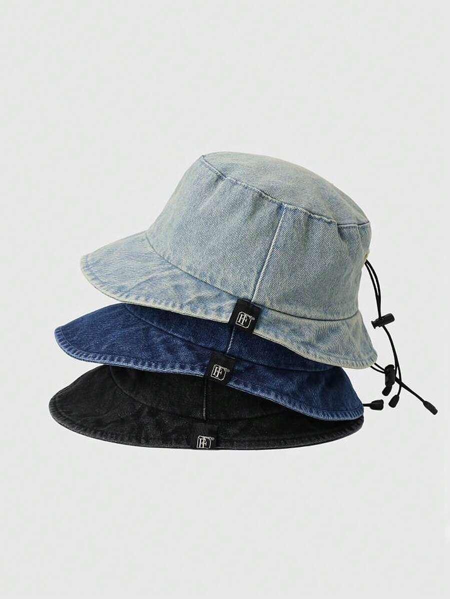 复古水洗牛仔渔夫帽，夏季百搭防晒帽，男女皆宜，可遮脸，可沙滩装