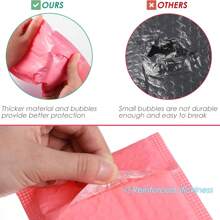 50 Pieces Of Pink Bubble Mail Bags, Soft Cushion Foam Mail Bags, Opaque Self-Sealing Adhesive Waterproof Premium Transport Bags, Jewelry And Cosmetic Supplies Packaging, Small Business Transport Envelope Packaging, Soft Cushion Envelopes, Mailing Envelopes, Transport Supplies, Birthday Gifts, Party Gifts, Festival Gifts.