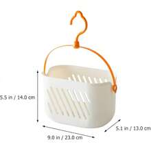 Cesta Colgante Baño con Ducha Organizador de Ducha Carrito de Ducha Colgante Saque de Esquina Páginas Vegetal - Blanco - Ver 5