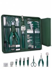 Kit Profissional de Cortadores de Unha, Conjunto de Manicure, Ferramentas de Cuidados com os Pés, Conjunto de Cuidados com as Unhas em Aço Inoxidável para Homens e Mulheres, Presente, Adequado para Ferramentas de Manicure de Viagem