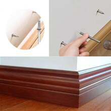 100pcs/200pcs 1/2" Flat Head Baseboard Nails - Durable Metal Wall Nails, Suitable For Home And Office Use, Invisible Double-Sided Nails, Wooden Baseboard Nails, Woodworking Nails, Countersunk Nails, Headless Two-Pointed Nails, Wooden Subfloor Double-Headed Screws