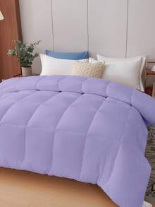 1pc Quilted Comforter - All Season Duvet Insert, Feather Alternative, Oeko-Tex Certified