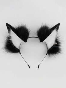 Sexy Punk Detachable Furry Bat Ear Costume Headband, Versatile Animal Ear Props For Live Broadcast & Stage Halloween - Hairband - View 6