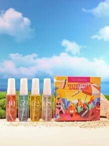 1pc/4pcs Beach Digital Spray, Summer Fragrance Spray, Air Freshener, Brazilian Set Fragrance Spray, Suitable For Household Deodorization, Toilet Fragrance, Clothing Fragrance, Ideal Holiday Gift, Wedding Decoration,