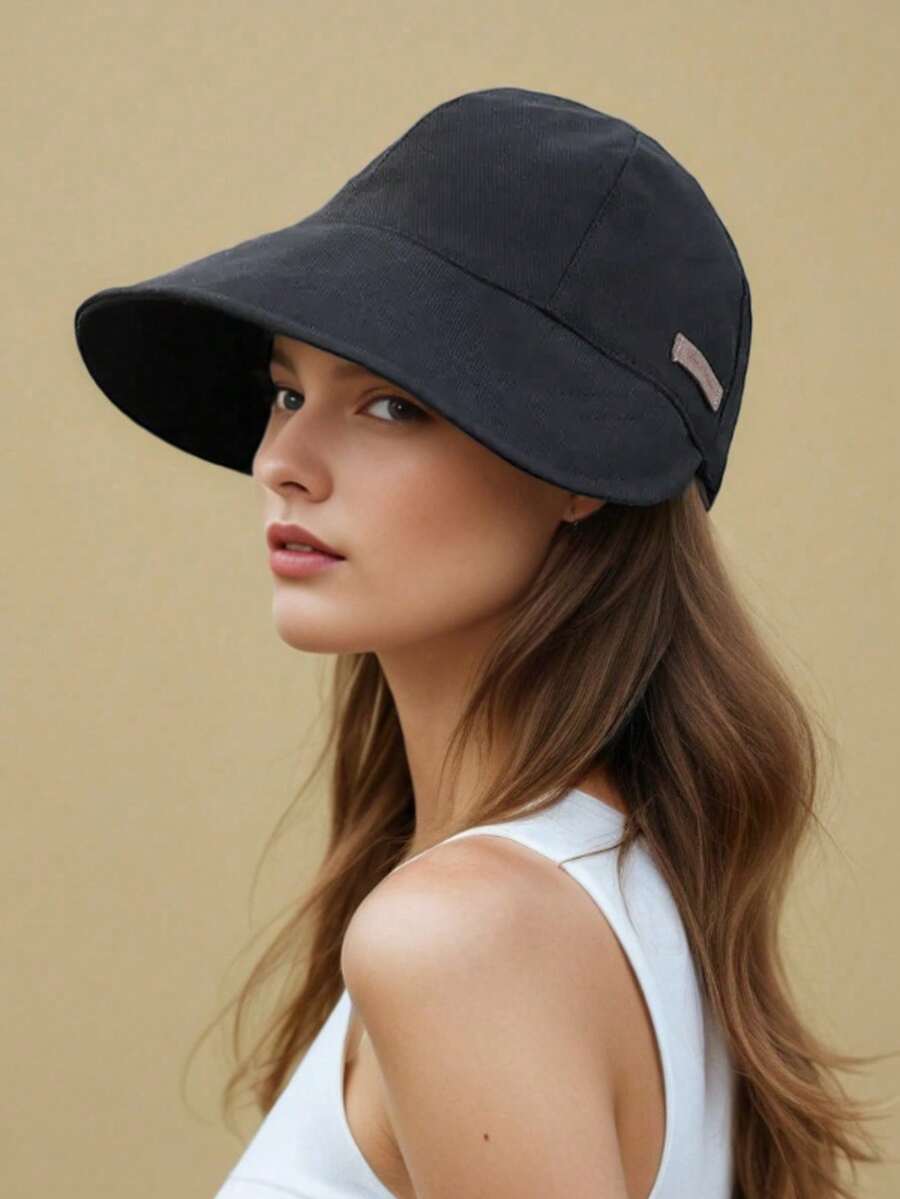 1 件女士可调节夏季太阳帽、渔夫帽、遮阳帽、旅行帽、沙滩帽，头围 55-58 厘米，轻便 - 棕色 - 查看 1