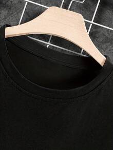 The Veil Selfish Machines T-ShirtPrint-Black 794g New Arrived Pure Cotton Suitable For Birthday Parties Daily Commuting T-Shirt Suitable For Giving Gifts To Family Members - màu đen - Xem 3