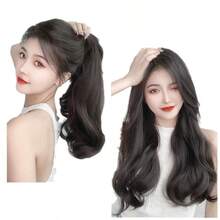 LYSW 3片装波浪卷发夹式接发片，统一款式，长款假发片，卷发蓬松接发片，隐形马尾夹式接发片，大波浪卷发接发片 HA2722，发爪夹，发爪，发夹，发卡，发夹，学生用品，发饰，头部饰品，女士发饰，发卡 - 彩色 - 查看 3