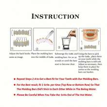 Joyería dental de hip hop unisex, Grillz de dientes con baño en oro de 14K y circonitas cúbicas, Dientes brillantes para raperos - Joyería dental de moda. - Ver 7