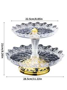 1 套塑料蛋糕盘装饰托盘分隔盘多功能储物盘水果盘糖罐蛋糕盘食品储存托盘适用于厨房、茶具、水具、糖果、饼干、面包、婚礼、派对、礼物、生日 - 彩色 - 查看 7