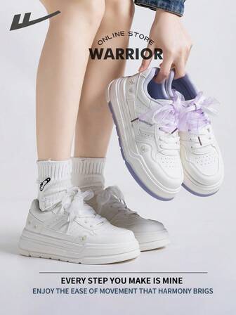  Warrior Women's Board ShoesSpring And SummerComfortable Modest Style Casual Yet Sleek Sneakers Applicable Throughout The Year Wear-Resisting All-Day Wear Training Sneakers Running Shoes Little White Shoes