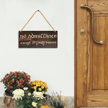 No Admittance Except On Party Business Stained Sign 5in X 12in Lord Of The Rings Inspired Wood Sign. - Apricot - View 6