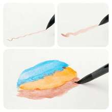 7 件圆形水彩刷，天然松鼠毛高级艺术家画笔套装，适用于水彩、丙烯、墨水、水粉和蛋彩画，化妆刷，专业艺术家画笔，适用于学校用品，返校