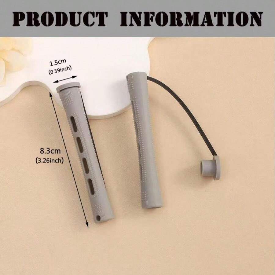 YOROSTAR 20pcs Green Plastic Cold Wave Rods Set For Natural Hair Hair Rollers For Long Short Hair DIY Hairdressing Tools