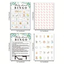 24/33/40張成人嬰兒洗禮賓果卡遊戲，嬰兒洗禮派對用品，派對贈禮，性別揭曉派對裝飾，24人賓果遊戲，嬰兒洗禮奶嘴 - 淺藍色 - 查看 3