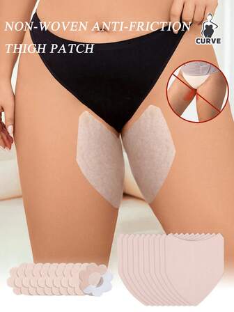 10/20Pcs Disposable V-Shaped Anti-Chafing Thigh Pads – Invisible Non-Woven Inner Thigh Friction Stickers, Breathable Anti-Slip Leg Guards For Plus Size Men & Women, Ideal For Summer, Dresses & Outdoor Activities