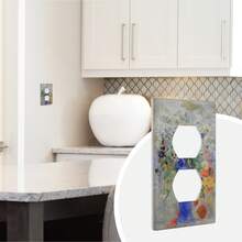 1 Pc Agate Stone Pattern Switch Cover Plate Outlet Covers Wall Plate Light Switch Plate Decorative Switch And Socket Covers For Home Kitchen Decoration - Multicolor - View 12