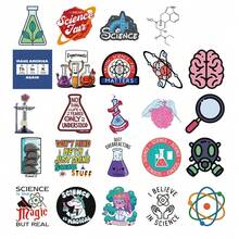50 件实验室贴纸化学贴纸科学贴纸生物贴纸实验室礼品科学装饰乙烯基防水贴纸美观笔记本电脑贴纸包滑板贴纸水瓶贴纸笔记本贴纸 - 彩色 - 查看 6