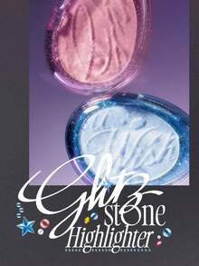 Fwee GLITZ STONE 高光粉 HL02 女英雄紫，3D立体石纹设计，丝绒慕斯质地，暖调珠光，打造3D水润光泽，轻拍上妆，高显色度，不飞粉，迷你粉盒，日常自然提亮，韩式彩妆，4.6克/0.16盎司 - HL02 HEROINE PURPLE - 查看 12